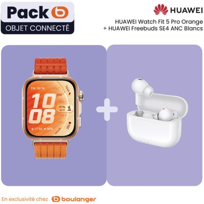 Montre connectée Pack Watch FIT 5 Pro orange+Freebuds SE4 HUAWEI