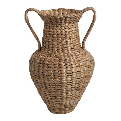 Vase amphore décorative osier naturel 26x41 BLANC D’IVOIRE
