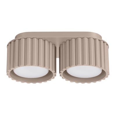 Plafonnier Aluminium Taupe Gx53 2 Aura EDEN