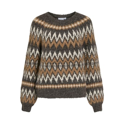 Pull manches longues imprimé jacquard VILA