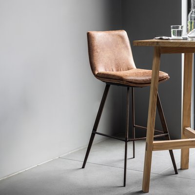 Barmer Faux Leather Bar Stools (Set of 2) ÉDITÉ