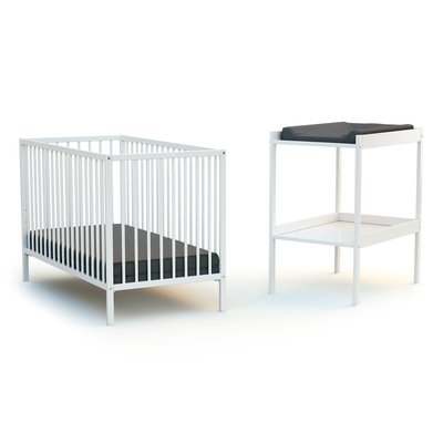Chambre bébé lit et table à langer en bois AT4