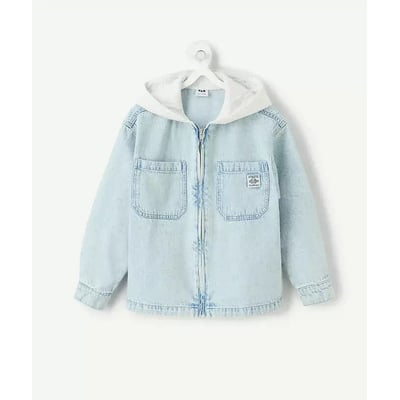 Camicia con cappuccio, in denim TAPE A L'OEIL