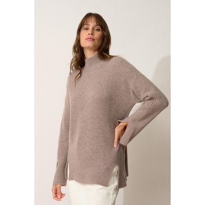 Pull Col Roulé 4 Fils Caribou Chiné Louise JUST CASHMERE