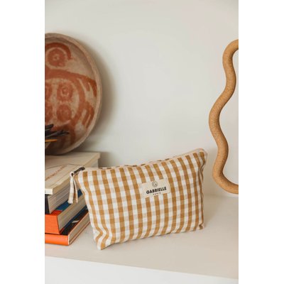 Trousse en coton imprimé, Vichy GABRIELLE PARIS