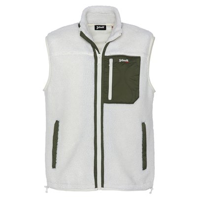 Sweatshirt zippé sans manche en sherpa SCHOTT