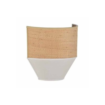Applique Minorca Blanc Raphia Coton Blanc MILLUMINE