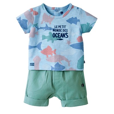 T shirt et bermuda clovis SUCRE D'ORGE