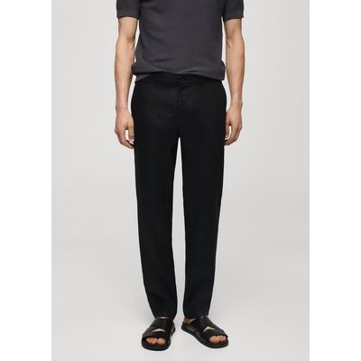 Pantalon lin noir homme discount