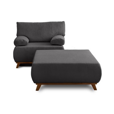 Fauteuil convertible en Velours côtelé - CRISTAL LISA DESIGN