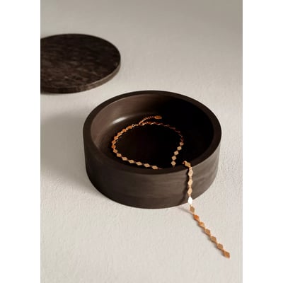 Petite boîte ronde en bois sculpté MANGO HOME
