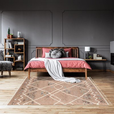 Tapis berbère tissé motif saharien PASTEL D UN AMOUR DE TAPIS
