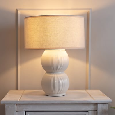 Gabbie Stacked Ribbed Table Lamp SO'HOME
