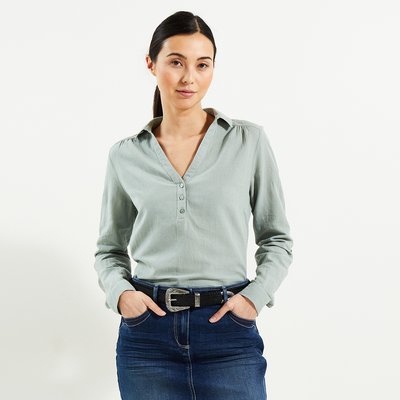 Blouse en coton et lin GRAIN DE MALICE