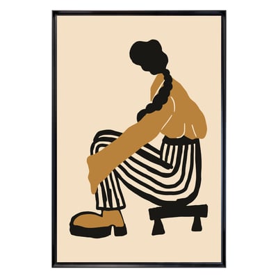 Tableau Mural Encadré Silhouette Femme Minimaliste ILLUSTRATION CEANOTHE