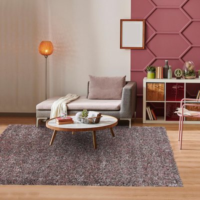 Tapis poils longs shaggy tissé motif faux uni UNI D UN AMOUR DE TAPIS