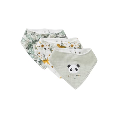 Lot de 3 bavoirs bandanas en gaze de coton VERTBAUDET