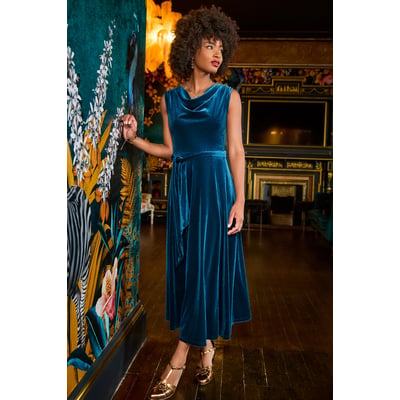 Robe Remarquable Col Bénitier en Velours JOE BROWNS