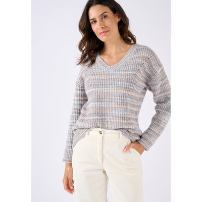 Pull fil mouliné à effet de rayures DAMART