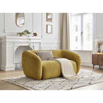 Canapé droit fixe 2 places en tissu texturé, CELINE BOBOCHIC