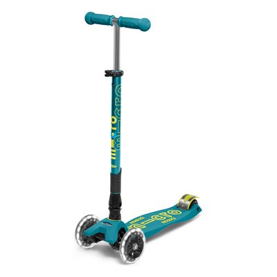 Trottinette enfant Maxi Micro Deluxe pliable  Pétrole LED MICRO MOBILITY