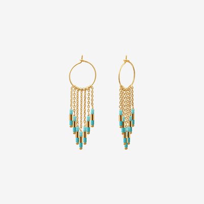 Boucles d'oreilles dorées petit modèle - FOLK CAROLINE NAJMAN