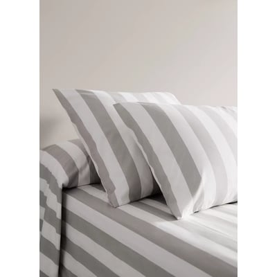 Deux taies d’oreiller coton imprimée à rayures 60x60 cm MANGO HOME