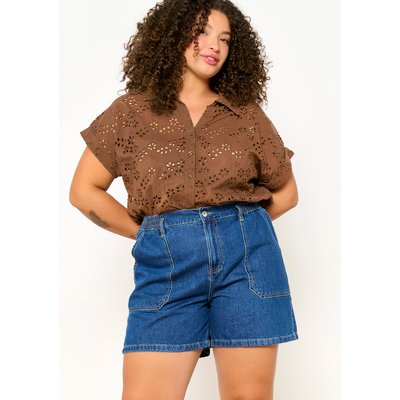 Short taille haute en denim LOLALIZA