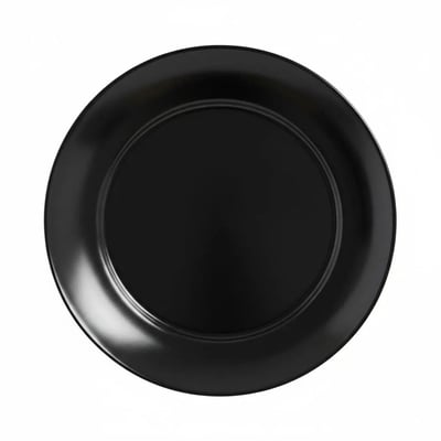 6 assiettes plates noires en verre 25 cm -APY LUMINARC