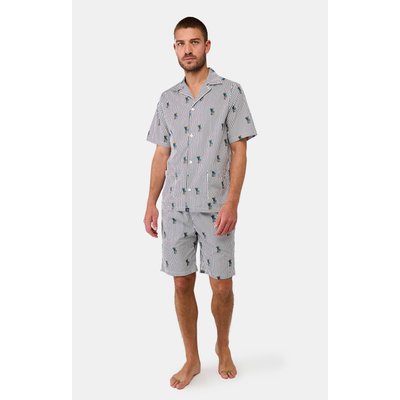 Pyjama boutonné en coton, imprimé Randormeur ARTHUR