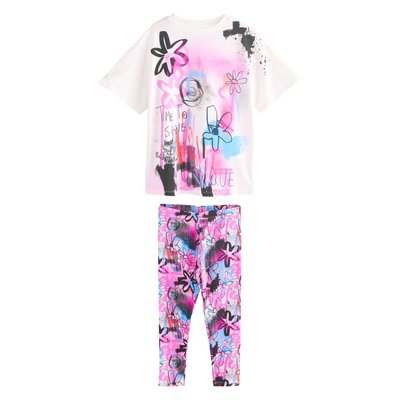 T-shirt graffiti et legging sport ensemble NEXT