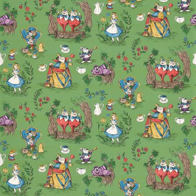 Alice In Wonderland Gumball Green Wallpaper SANDERSON X DISNEY