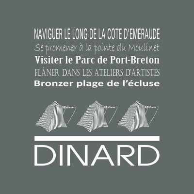 Tableau Mural Dinard ILLUSTRATION CEANOTHE