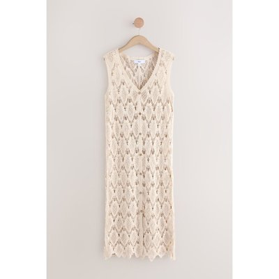Robe de plage mi-longue boutonnée au crochet NEXT