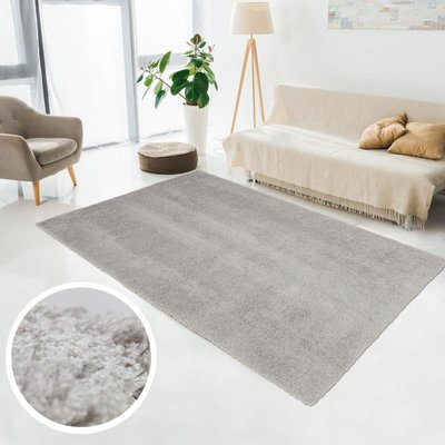 Tapis longs poils shaggy fait à la main motif uni CHIC UN AMOUR DE TAPIS