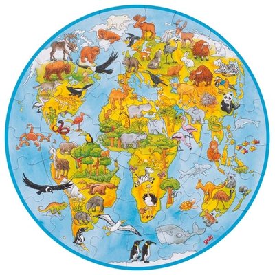 Puzzle XXL le monde GOKI