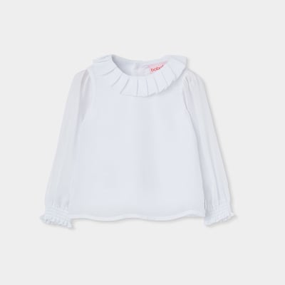 Blouse fille avec col à volants BOBOLI