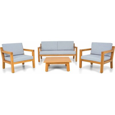 Salon de jardin 4 places en bois FSC - PALAU HOMIFAB