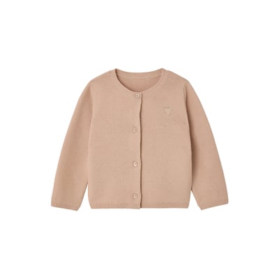 Cardigan broderie dorée coeur VERTBAUDET