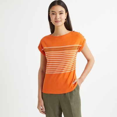 T-shirt rayé, col rond, manches courtes ANNE WEYBURN