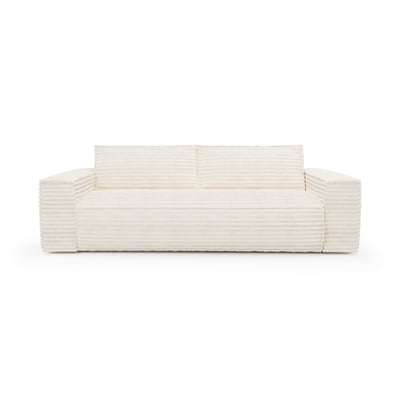 Canapé convertible express 160cm 3 places en velours côtelé JOAN SIA HOME