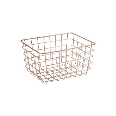 Corbeille de rangement en métal cuivré 28 x 22 x 15 cm AUBRY GASPARD