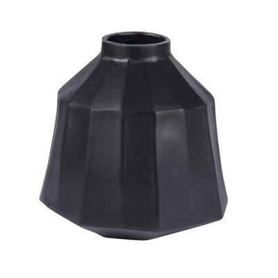 Vase Cannelle   Noir     Table Passion-JUNO TABLE PASSION