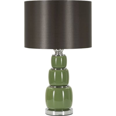 Lampe à poser en verre abat-jour tissu MODERN RECOLLECTION