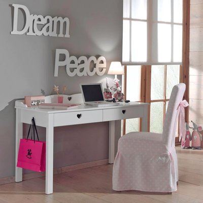 Bureau avec petits coeurs TERRE DE NUIT