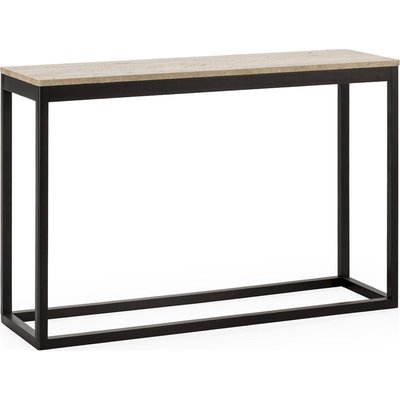 Console en bois d'épicéa et marbre travertin  élégant RECOLLECTION