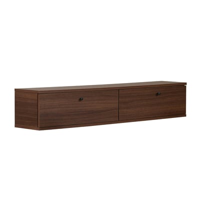 Meuble TV suspendu étroit, 2 portes 140 cm MARFA PIER IMPORT
