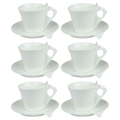 Coffret de 6 tasses et sous tasses   18 cl-LIBRA TABLE PASSION