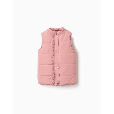 Doudoune sans manches avec doublure en polaire et volants ZIPPY