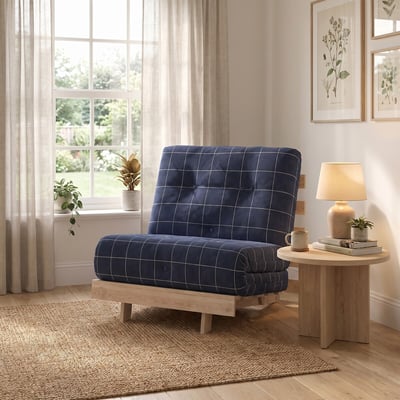 Nemuri Checkered Single Futon Sofa Bed ÉDITÉ
